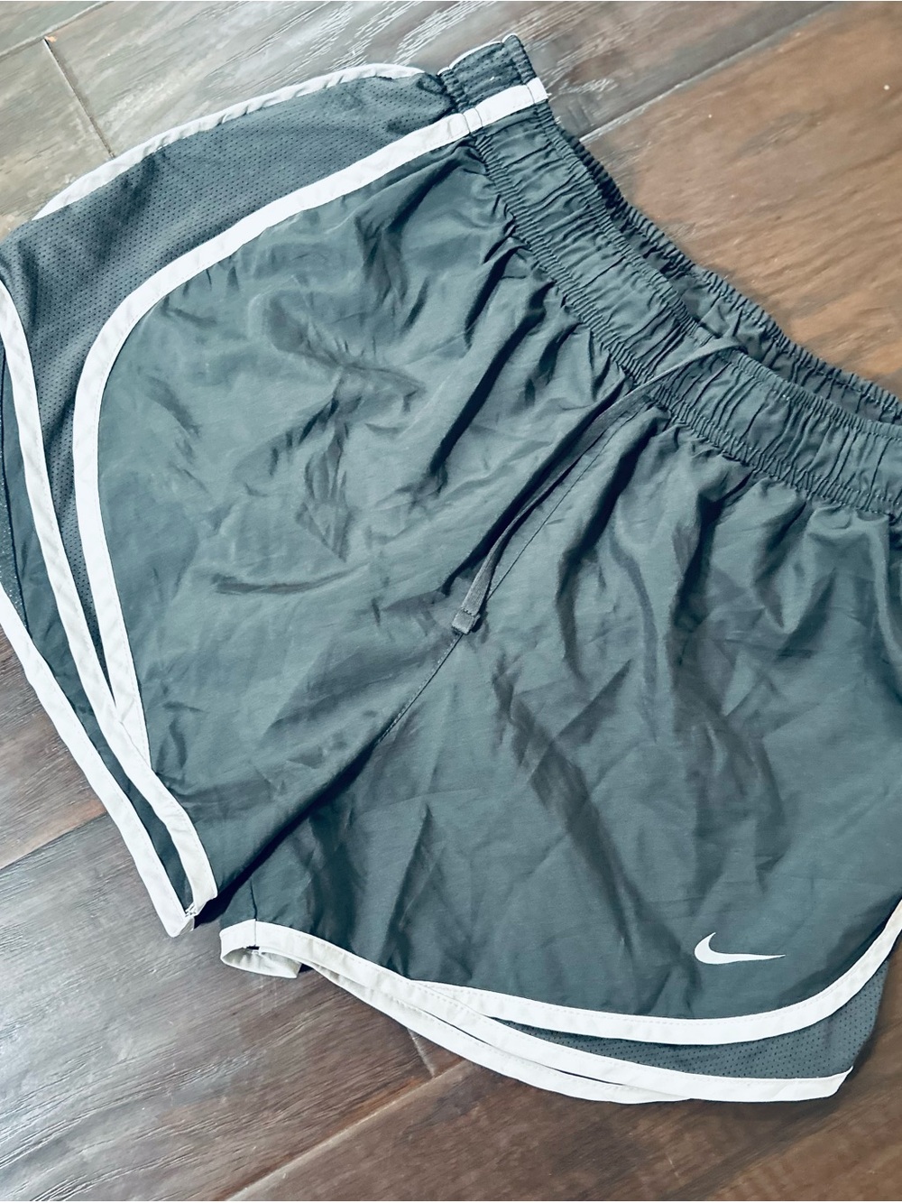 Nike Women's Black Athletic Shorts with White Trim